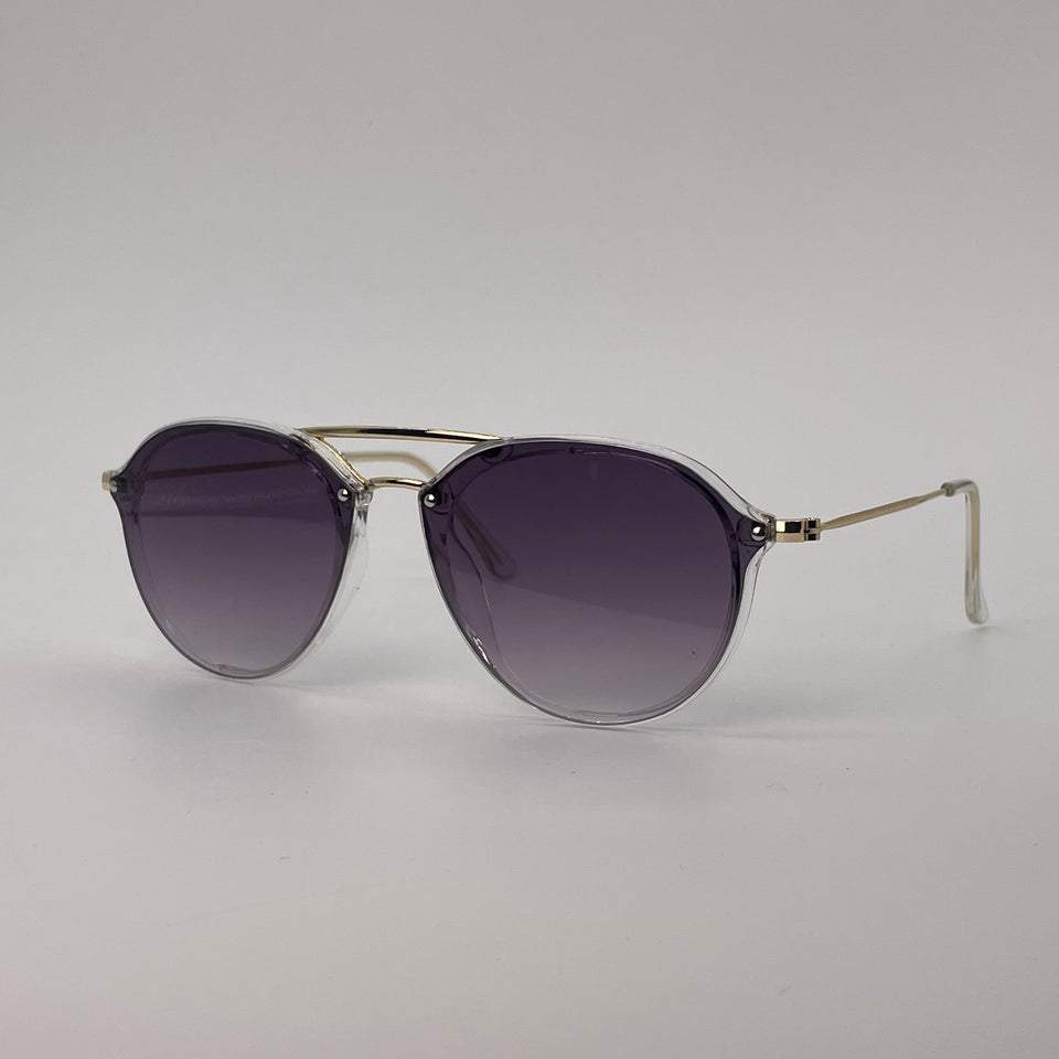 Double bridge sunglass with golden handles-255