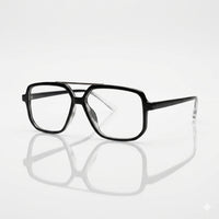 Square double-bridge Frame Optics-438