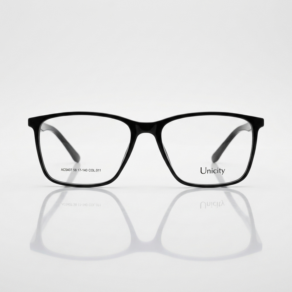 Acetate Black Frame Men's Optics-227