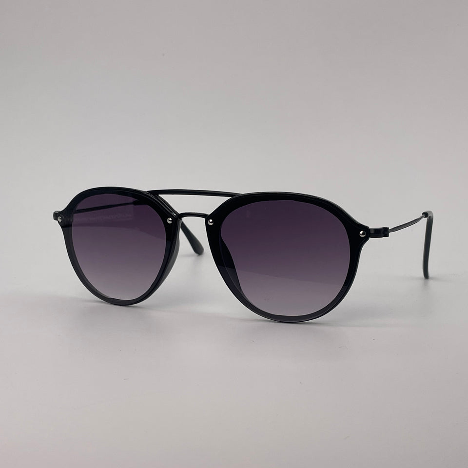 Double bridge sunglass with black body-256
