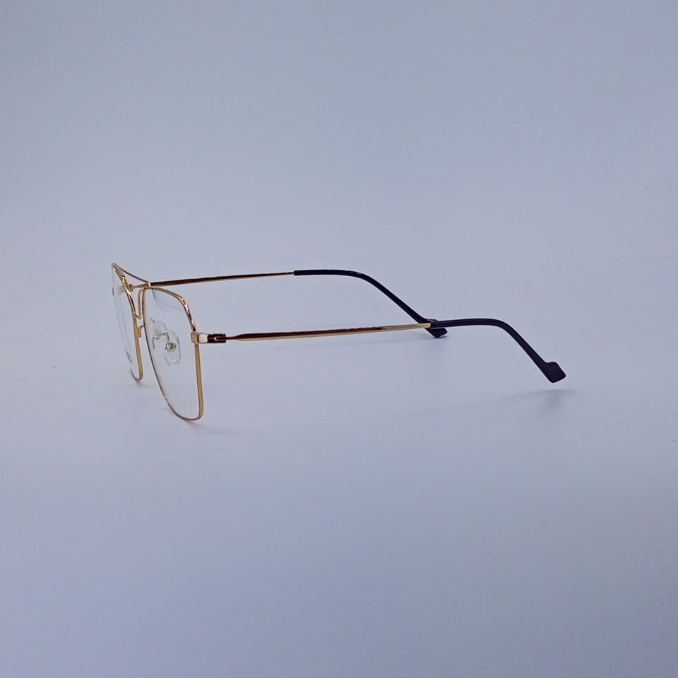 Square Double bridge titanium optics-442