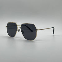 Geometrical Aviator Thin Golden Polarized Sunglasses-202