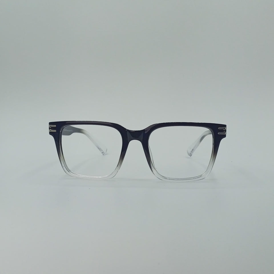 Rectangular Shadow Fade Black Frame Men’s optics-416