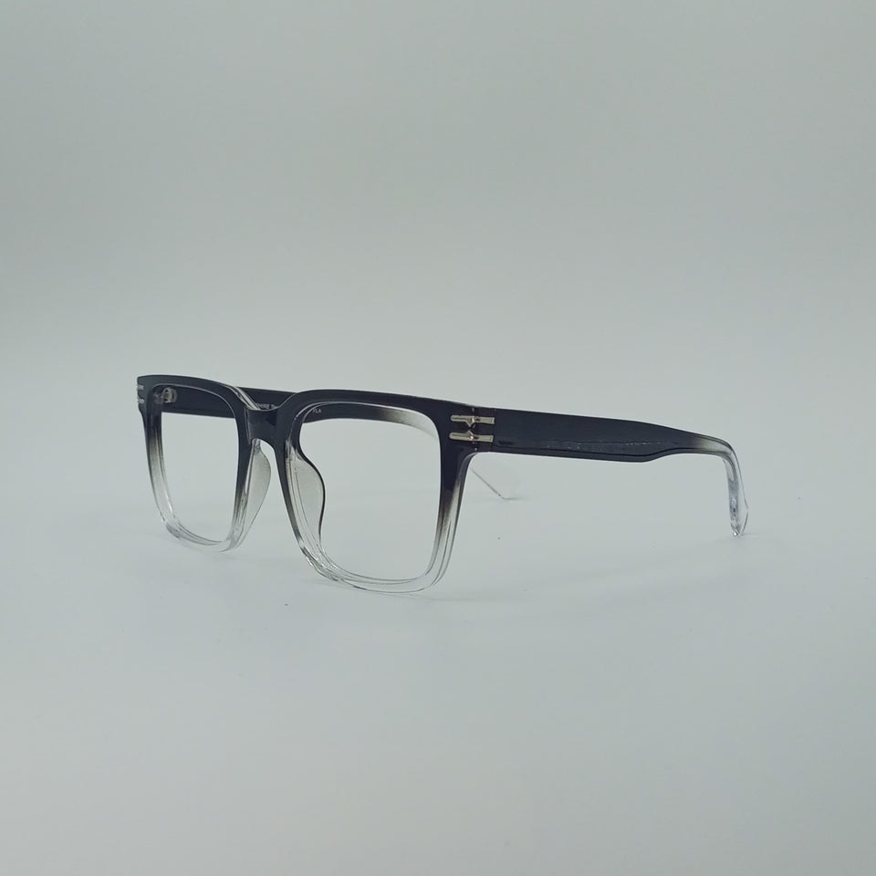 Rectangular Shadow Fade Black Frame Men’s optics-416