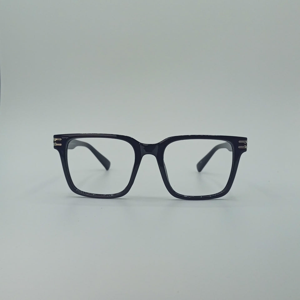 Rectangular Onyx Black Frame Men’s Optics-417