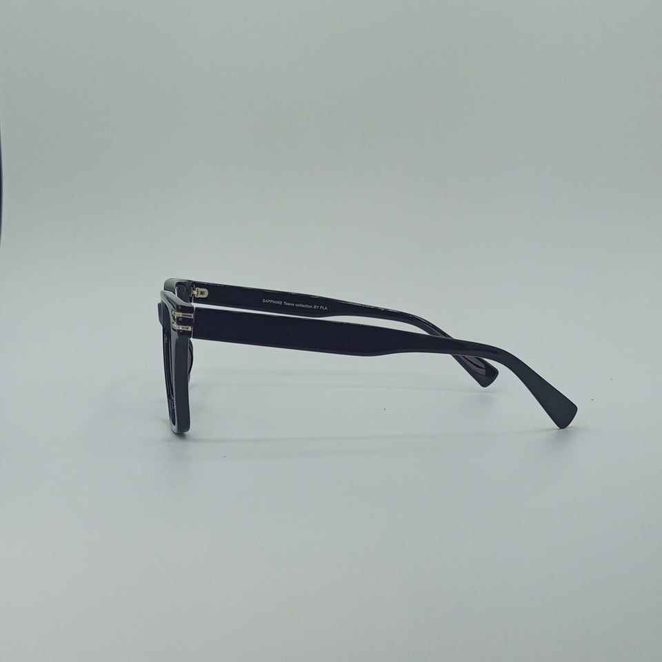 Rectangular Onyx Black Frame Men’s Optics-417