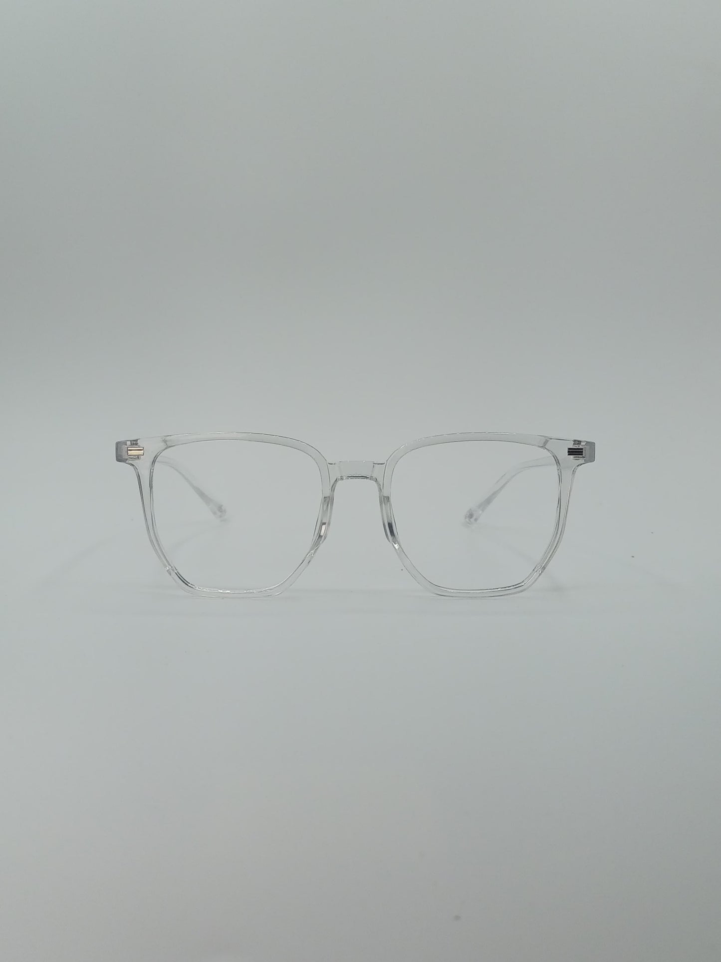 Rounded-Square Crystal Clear Frame Men’s Optics-420