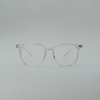 Rounded-Square Crystal Clear Frame Men’s Optics-420