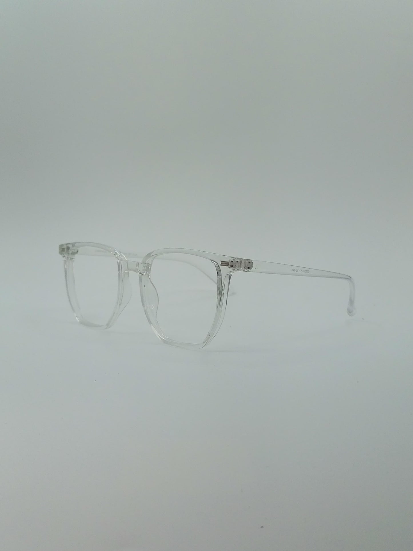 Rounded-Square Crystal Clear Frame Men’s Optics-420