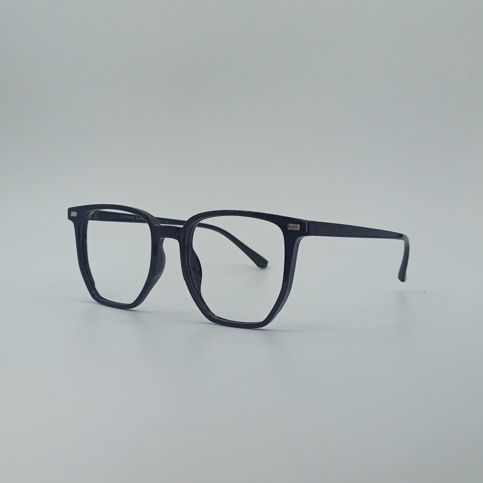 Bold Square Jet Black Edge Men’s Optics-418