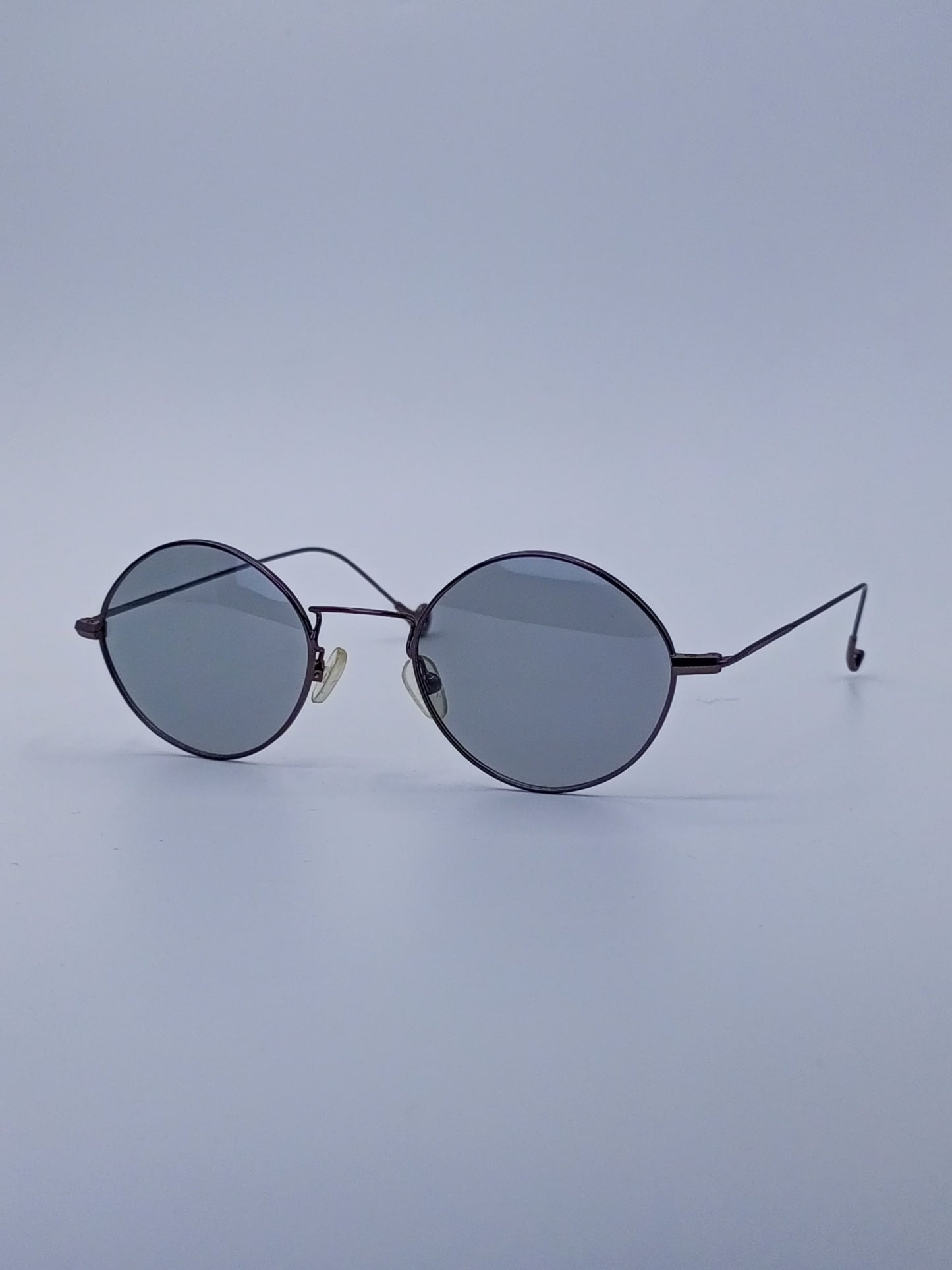 Gradient Lens Round Frame Glasses-233