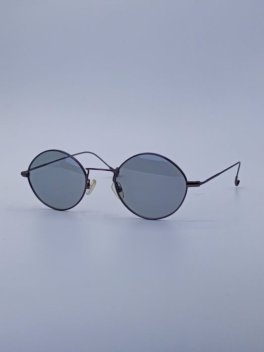 Gradient Lens Round Frame Glasses-233