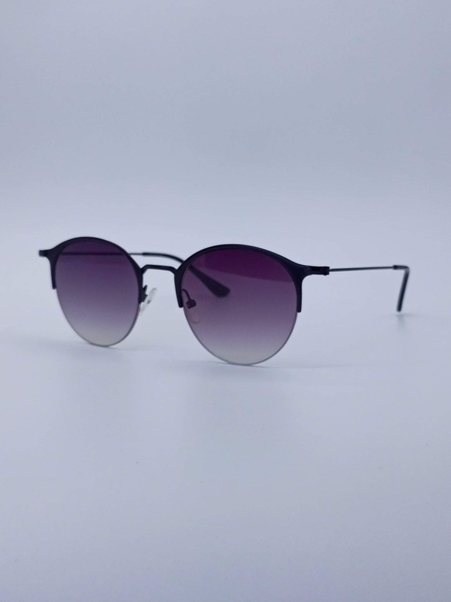 Purple Gradient Round Sunglasses-227