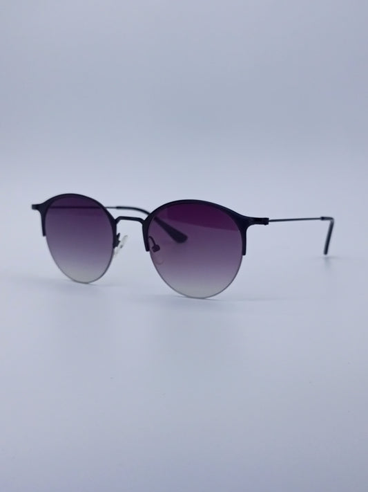 Purple Gradient Round Sunglasses-227