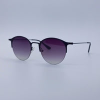 Purple Gradient Round Sunglasses-227