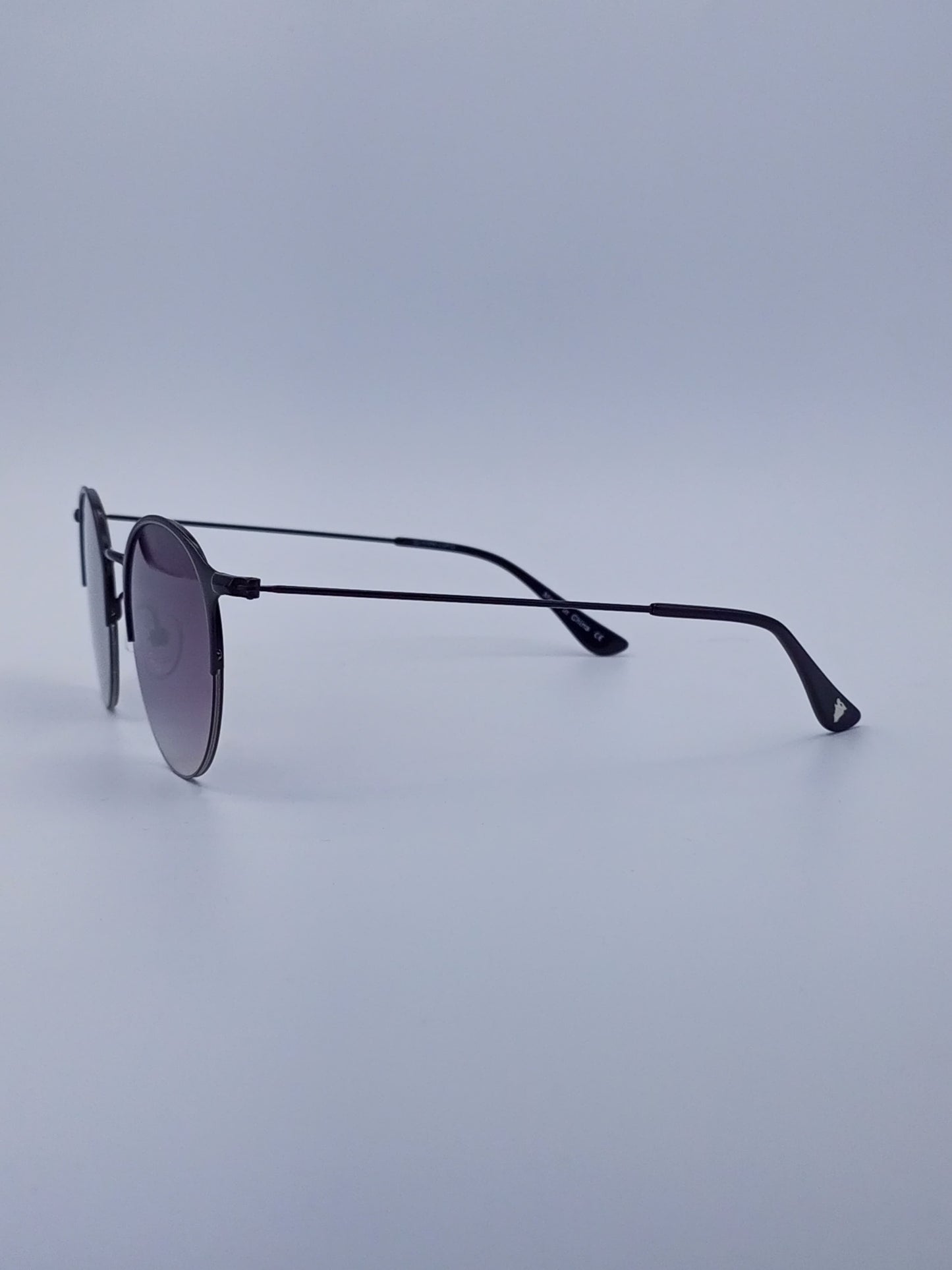 Purple Gradient Round Sunglasses-227
