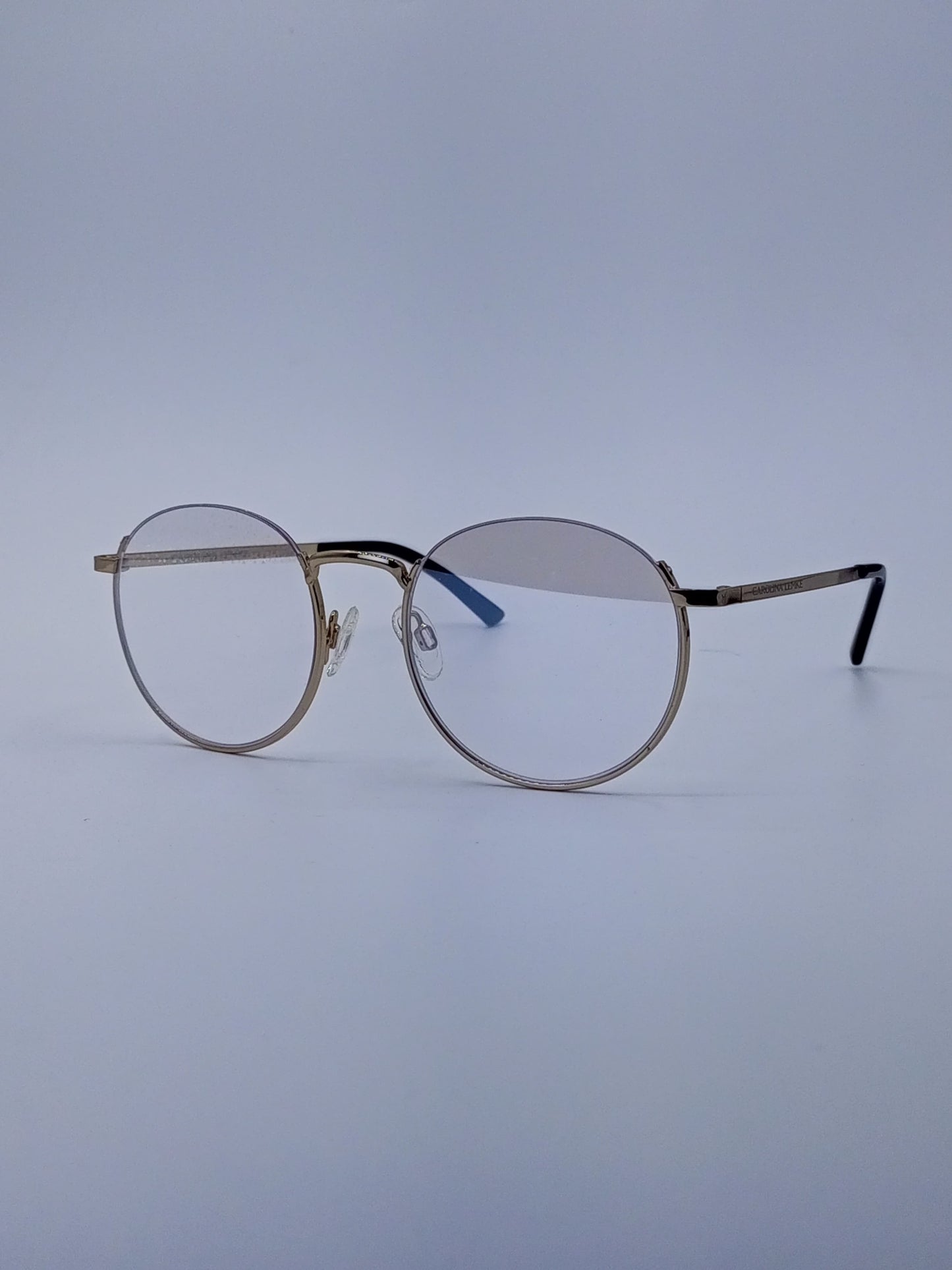 Gold Frame Round Optics Clear Lenses-426