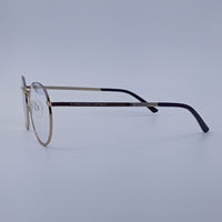 Gold Frame Round Optics Clear Lenses-426