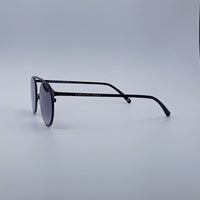 Black Frame Round Sunglasses Purple Gradient Lenses-236
