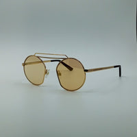 Brown Gradient Round Sunglasses-226