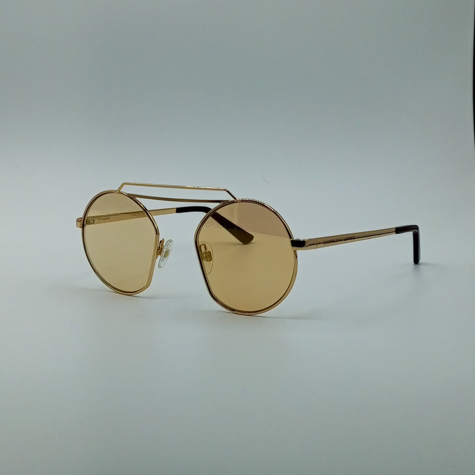 Brown Gradient Round Sunglasses-226