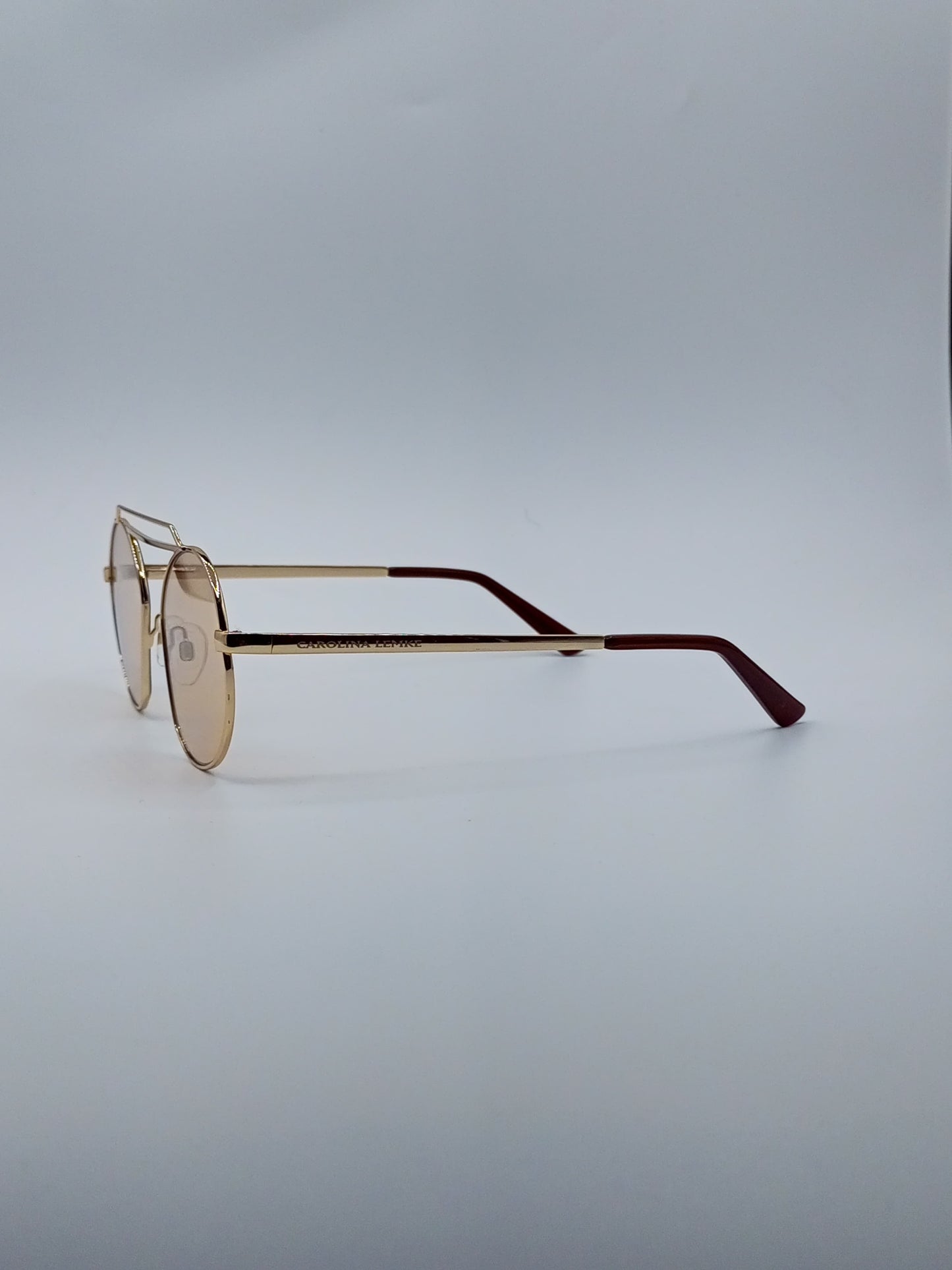 Brown Gradient Round Sunglasses-226