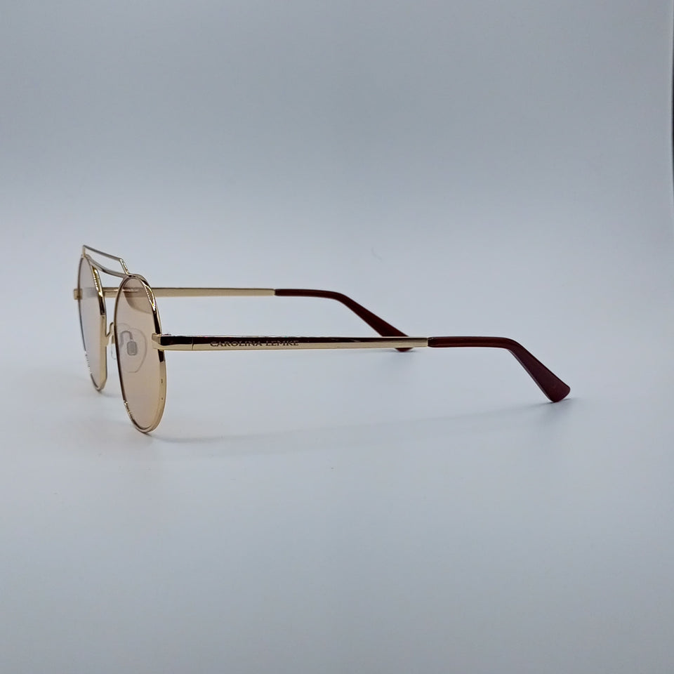 Brown Gradient Round Sunglasses-226