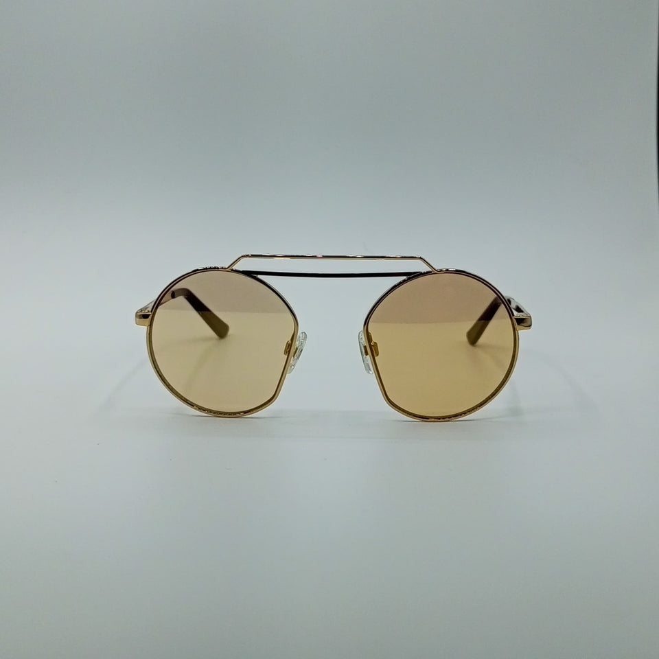 Brown Gradient Round Sunglasses-226