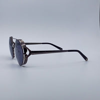 Purple Tint Round Frame Sunglasses-234