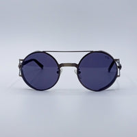 Purple Tint Round Frame Sunglasses-234