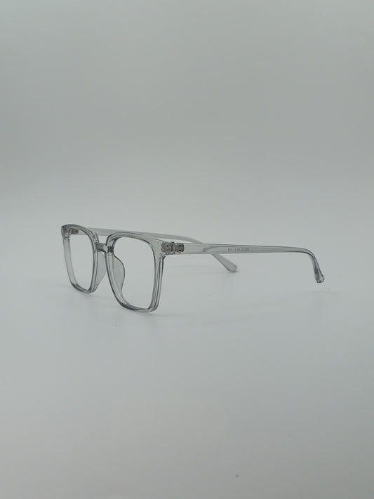 Clear Frame Side View Square Optics Transparent Lenses-430