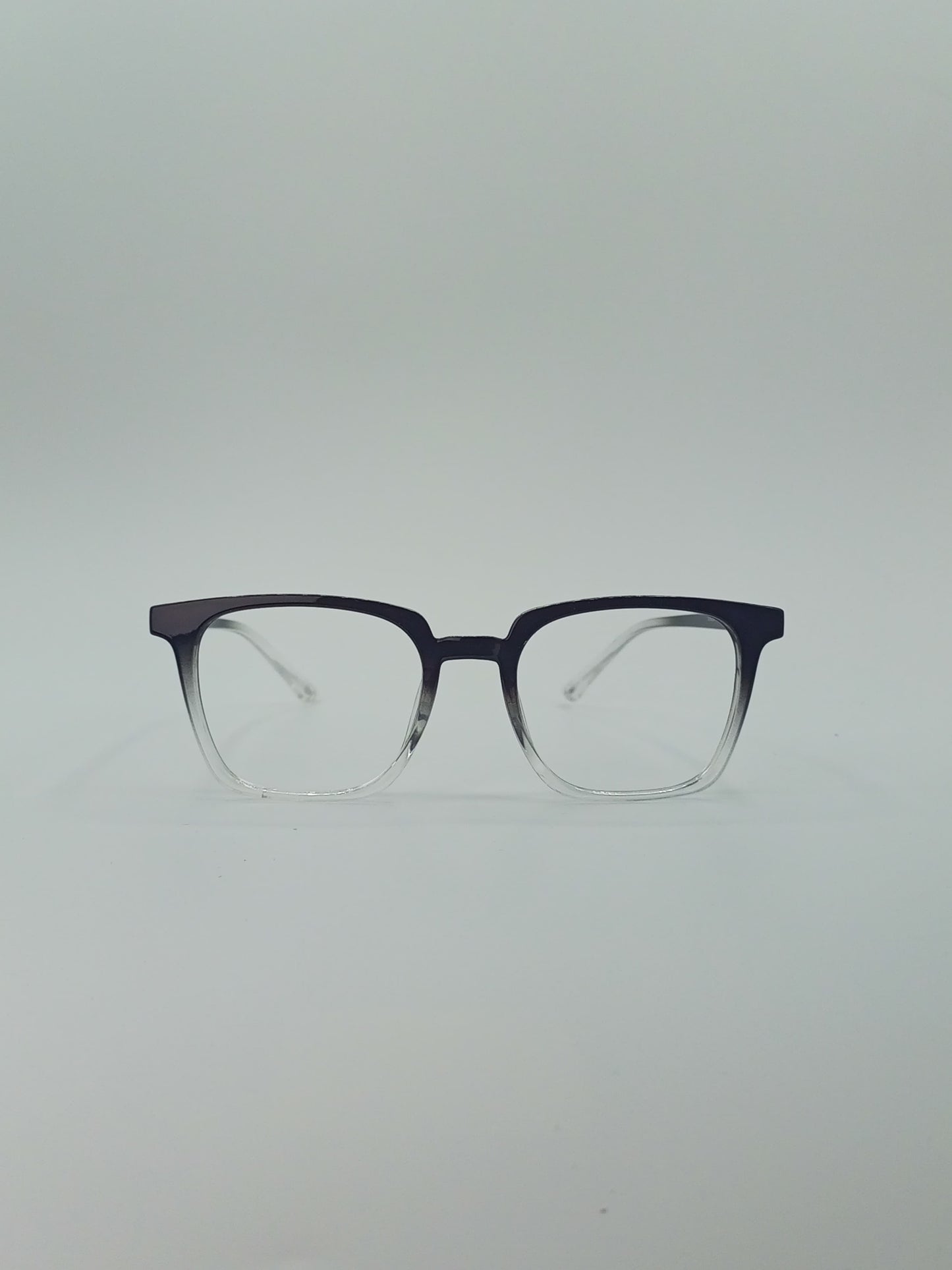 Gradient Black-Clear Frame Square Optics Transparent Lenses-429
