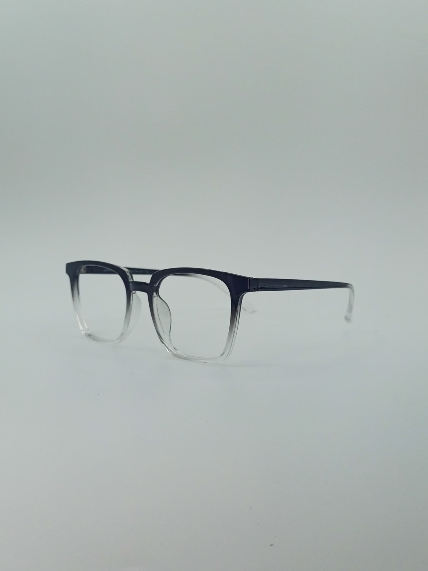Gradient Black-Clear Frame Square Optics Transparent Lenses-429