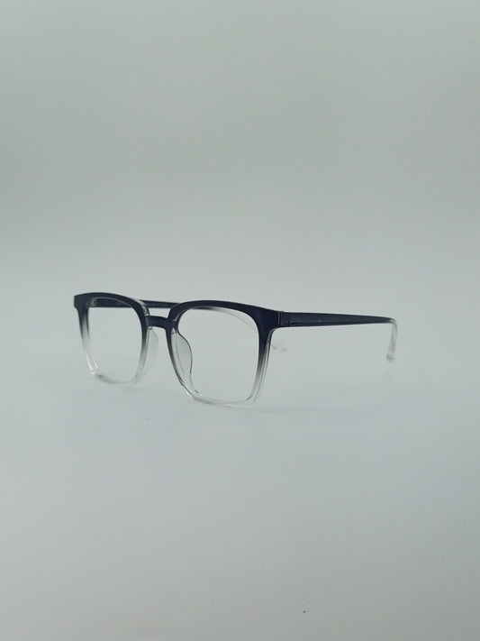 Gradient Black-Clear Frame Square Optics Transparent Lenses-429