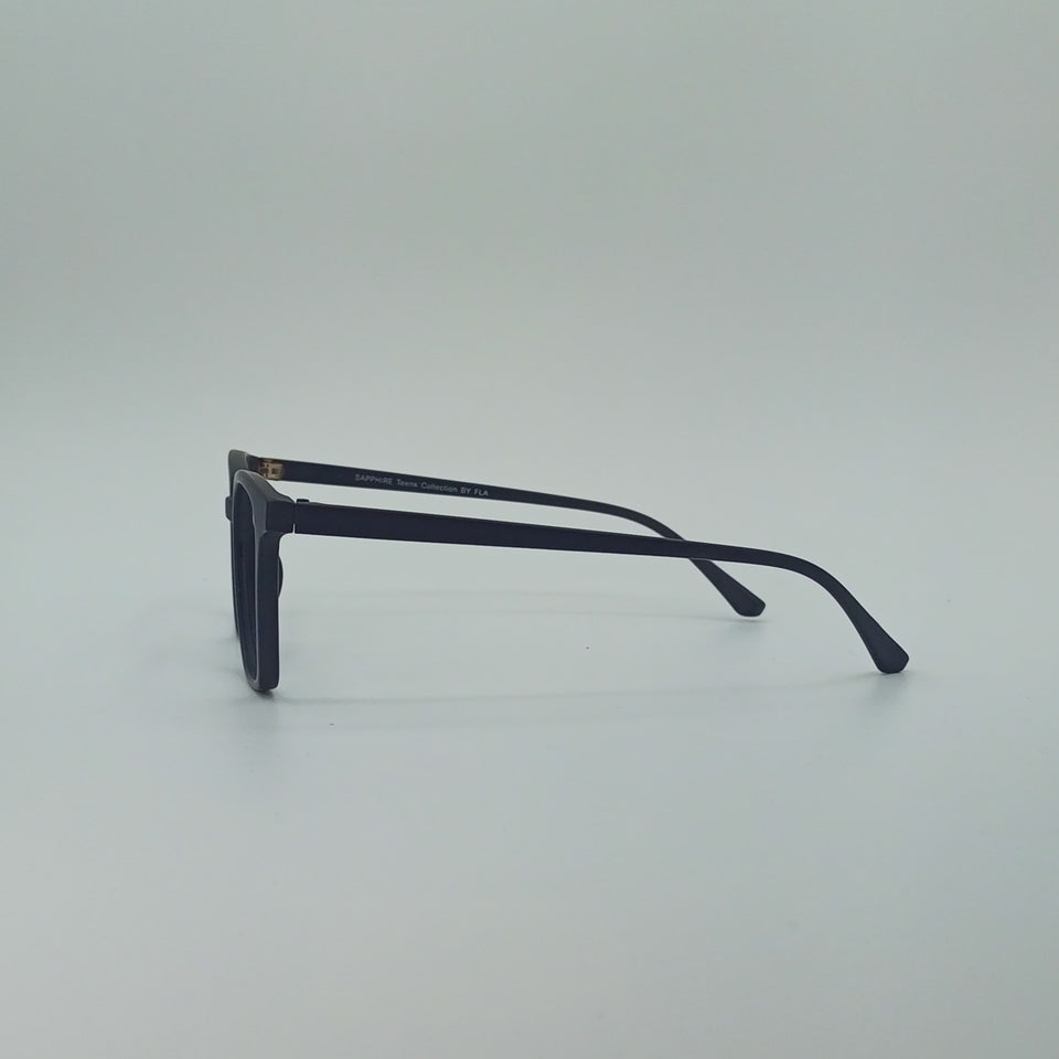 Black Frame Square Optics Transparent Lenses-427