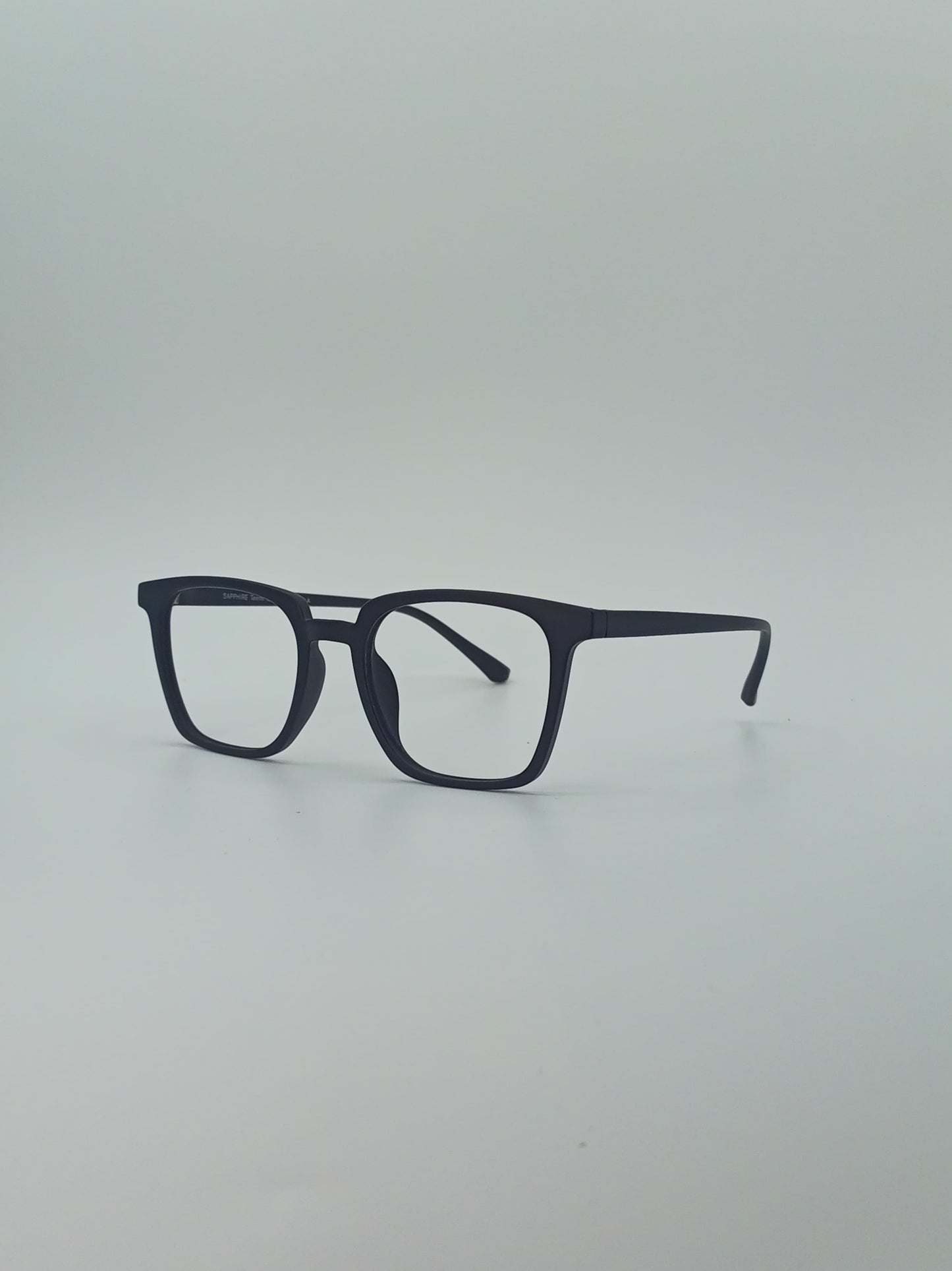 Black Frame Square Optics Transparent Lenses-427