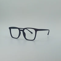 Black Frame Square Optics Transparent Lenses-427