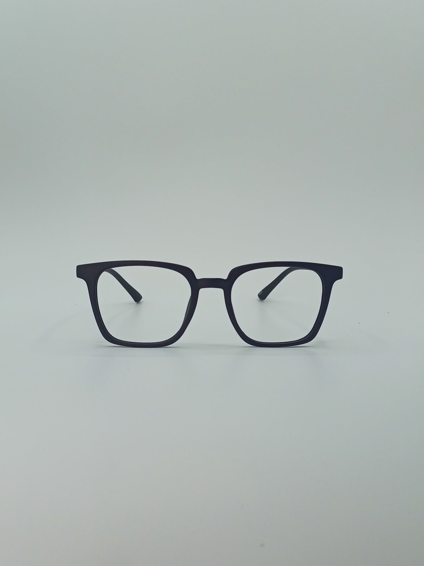 Black Frame Square Optics Transparent Lenses-427