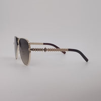 Classic Gold Aviator Sunglasses Smoke Tint Lenses-242