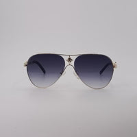 Gold Frame Aviator Sunglasses Midnight Blue Gradient Lenses-243