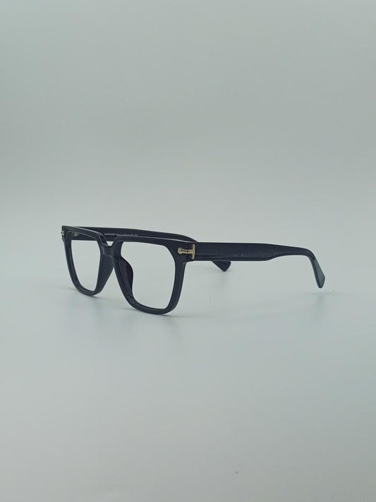 Matte Black Square Frame Optics-433