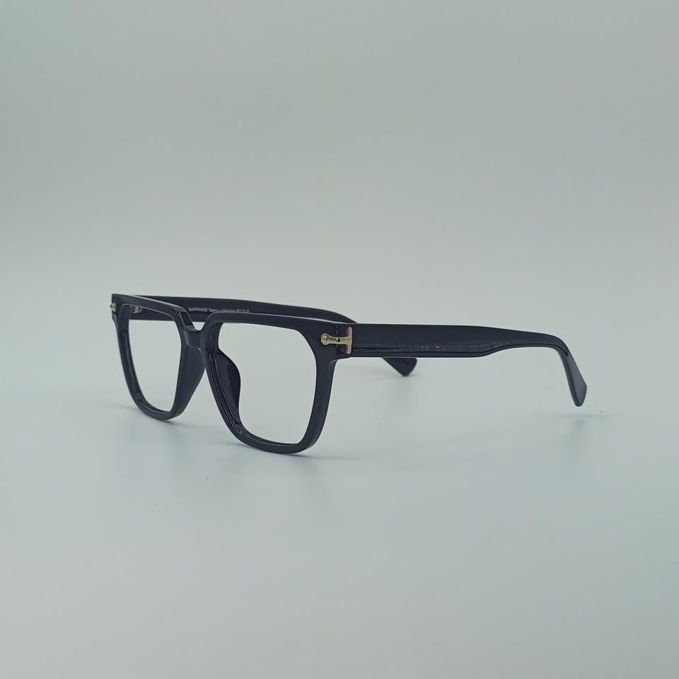 Matte Black Square Frame Optics-433