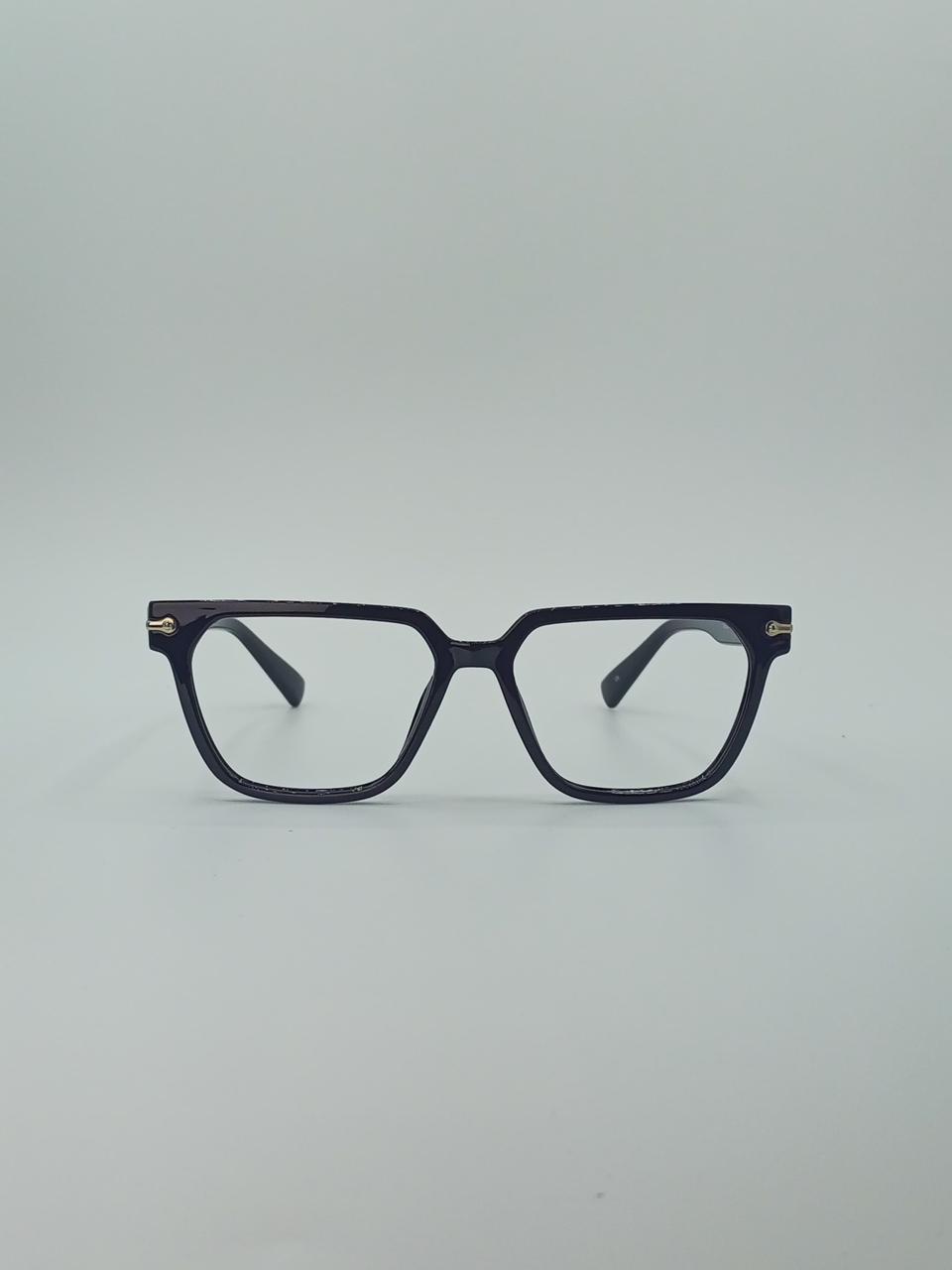 Matte Black Square Frame Optics-433