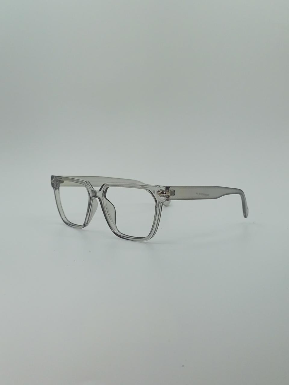 Gray Square Frame Eyewear Optics-434