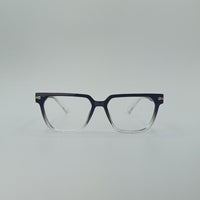 Black to Clear Gradient Square Frame Eyewear Optics-435