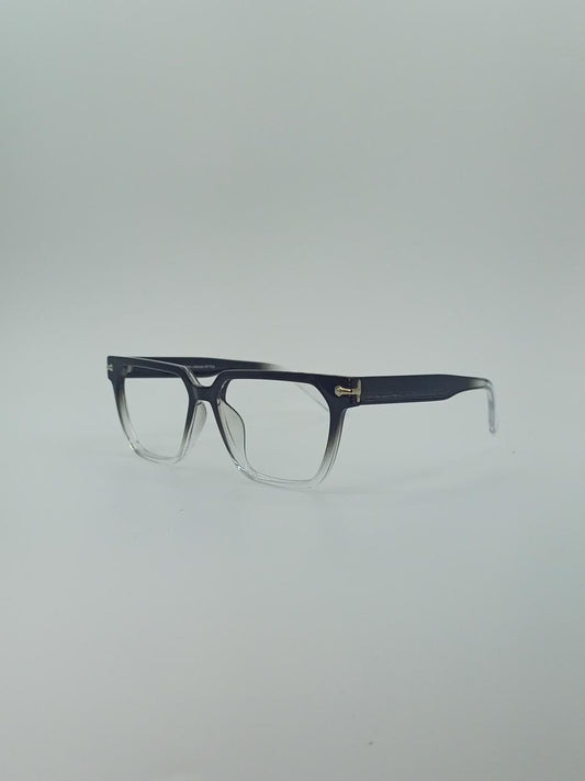 Black to Clear Gradient Square Frame Eyewear Optics-435