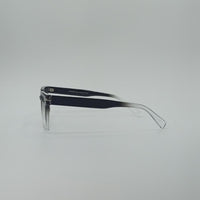 Black to Clear Gradient Square Frame Eyewear Optics-435