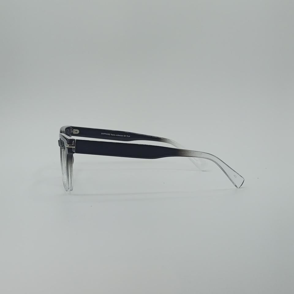 Black to Clear Gradient Square Frame Eyewear Optics-435