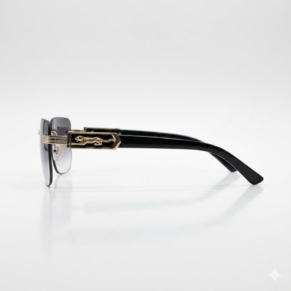 Rimless golden Frame Sunglasses-197