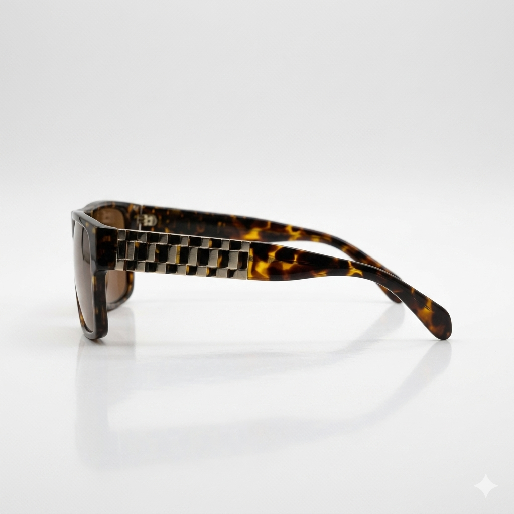 Acetate Tortoise Brown Frame Men Sunglasses-125